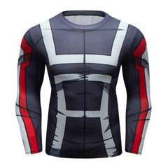 BJJ Rash Guard My Hero Academia Compression 'UA Uniform | Grey' Elite Long Sleeve Rashguard