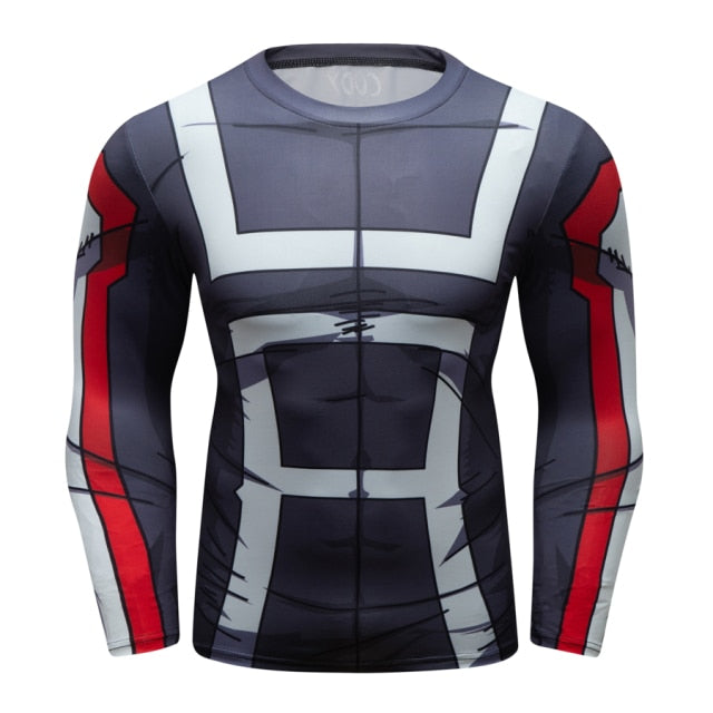 My Hero Academia Compression 'UA Uniform | Grey' Elite Long Sleeve Rashguard