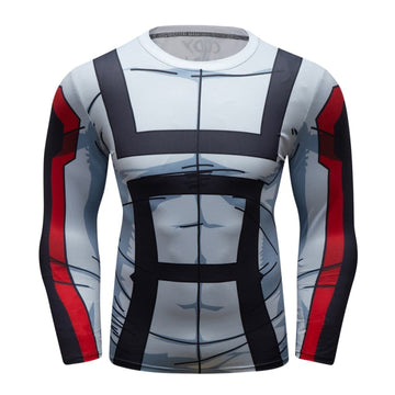 My Hero Academia BJJ Rash Guard UA Uniform White Elite Long Sleeve Rashguard