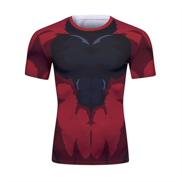 Dragon Ball Z BJJ Rash Guard Super Saiyan 4 Onyx Goku Short Sleeve Elite Rashguard