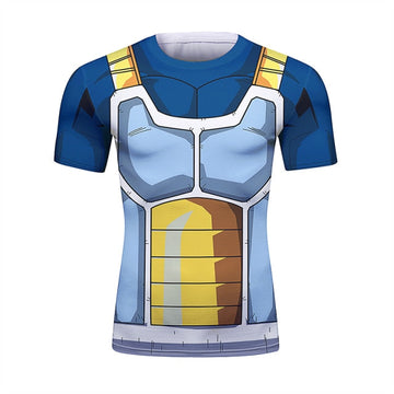 Vegeta 2018 Short Sleeve Elite Rashguard Dragon Ball Z