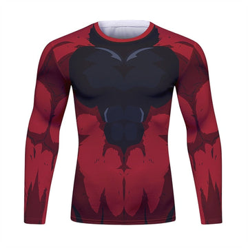 Super Saiyan 4 Dragon Ball Z Onyx Goku Long Sleeve Elite Rashguard