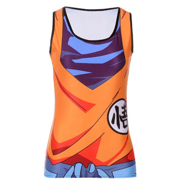 Womens BJJ Rash Guard Dragon Ball Z Goku Compression Tank Top