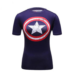 Women's Captain Compression 'USA' Short Sleeve Rashguard