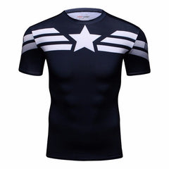 Captain America Compression 'Bootcamp' Elite Short Sleeve Rashguard
