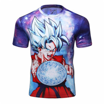 Dragon Ball Z Compression Goku Super Saiyan Elite Short Sleeve Rashguard Dragon Ball Z Compression