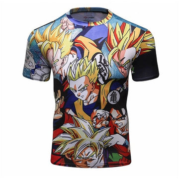 Compression Dragon Ball Z 'Mural' Elite Short Sleeve Rashguard