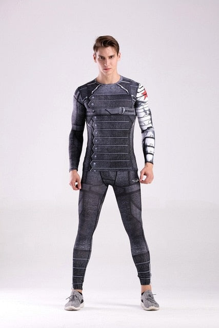 Men's Winter Soldier Elite Compression Long Sleeve Rashguard Set