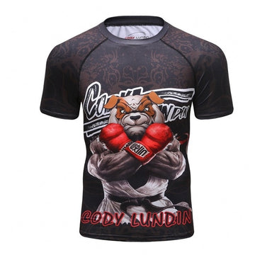 Fight Night Bulldog Compression Elite Short Sleeve Rashguard