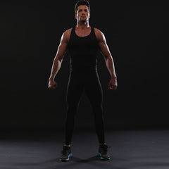 Men's Superman 'Pitch Black' Compression Leggings Spats