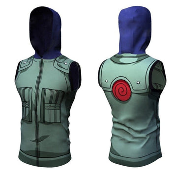 Kakashi Naruto Hooded Compression Tank Top