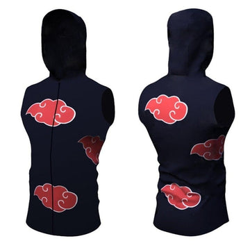 Naruto Compression Akatsuki Hooded Tank Top Naruto Compression Akatsuki Hooded Tank Top