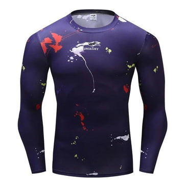 Camouflage Compression Paintball Camo Long Sleeve Rashguard Camouflage Compression Paintball Camo Long Sleeve Rashguard