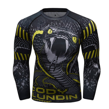 Long Sleeve Rashguard Python Snake Compression Elite