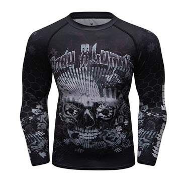 Long Sleeve Rashguard Sugar Skull Compression Elite