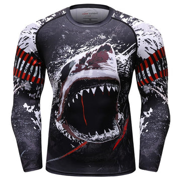 Great White Shark Elite Prey Long Sleeve Rashguard