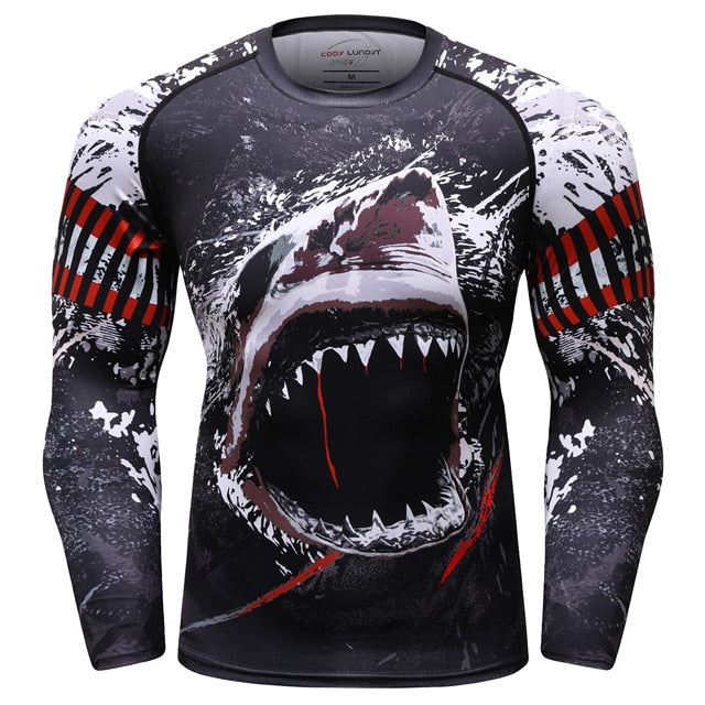 Great White Shark 'Prey' Elite Long Sleeve Rashguard