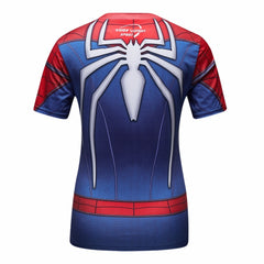Women's Spider Man Compression 'PS4' Short Sleeve Rashguard