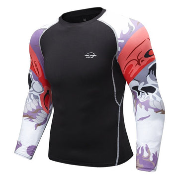 Hoist the Colors Skull Compression Elite Long Sleeve Rashguard