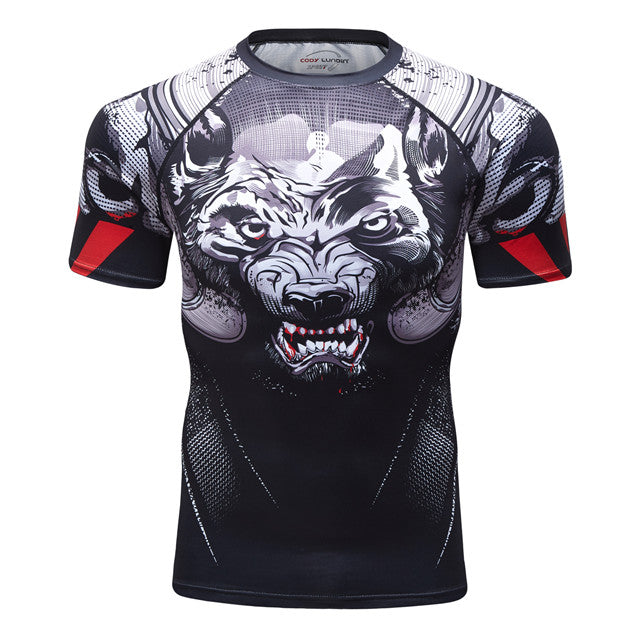 Wolf Compression 'Prey' Elite Short Sleeve Rashguard