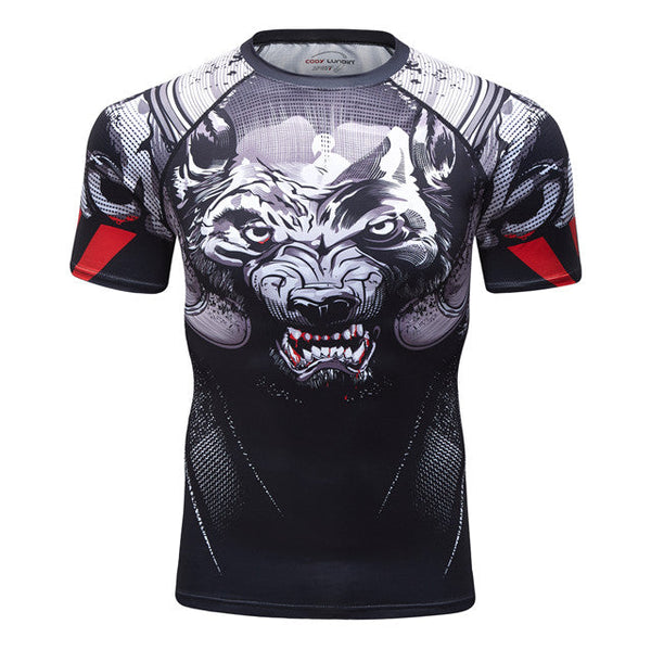 Wolf Compression 'Prey' Elite Short Sleeve Rashguard