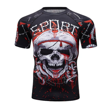 Kraken Skull Compression Elite Short Sleeve Rashguard