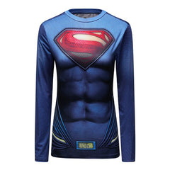 Women's Superman Compression Elite Long Sleeve Rashguard