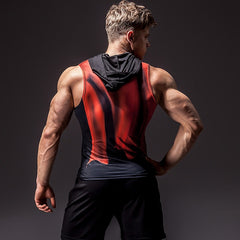 Captain America Steve Rogers 'Agent of Hydra' Hooded Tank Top Compression Rash Guard