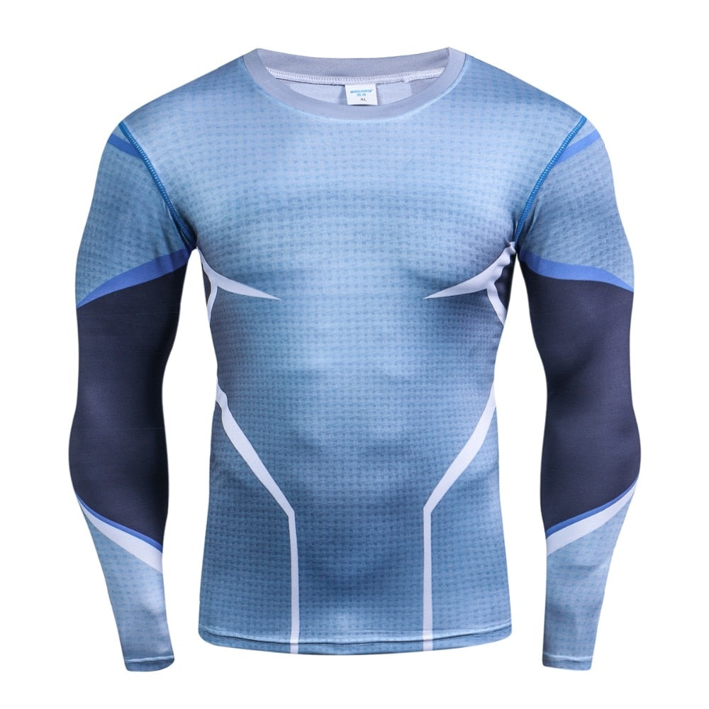 Silver Compression Long Sleeve Rashguard