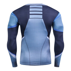 Silver Compression Long Sleeve Rashguard