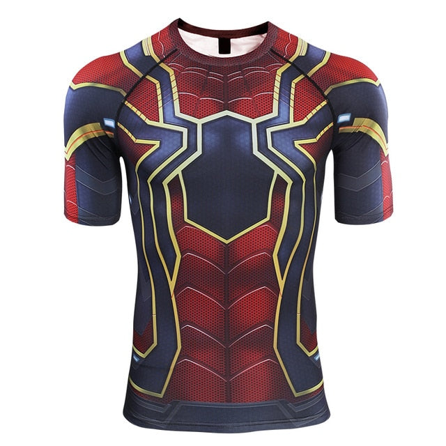 Spider Man Compression 'Far From Home | Iron Spider Man' Short Sleeve Rashguard