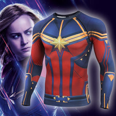Women's Captain Marvel Compression 'End Game' Long Sleeve Rashguard