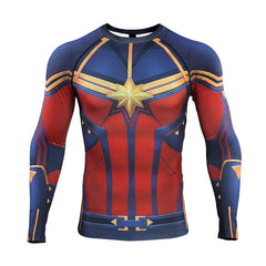 Women's Captain Marvel Compression 'End Game' Long Sleeve Rashguard
