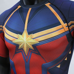 Men's Captain Marvel Compression 'End Game' Short Sleeve Rashguard