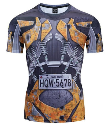 BumbleBee Transformers Compression Short Sleeve Rashguard