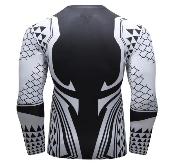Aquaman 'Light Tattoo' Elite Long Sleeve Compression Rash Guard