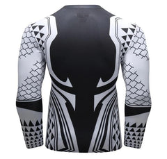 Aquaman 'Light Tattoo' Elite Long Sleeve Compression Rash Guard
