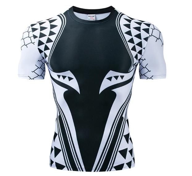 Aquaman 'Light Tattoo' Short Sleeve Compression Rash Guard