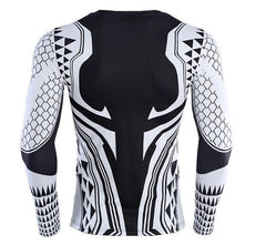 Aquaman 'Light Tattoo' Long Sleeve Compression Rash Guard