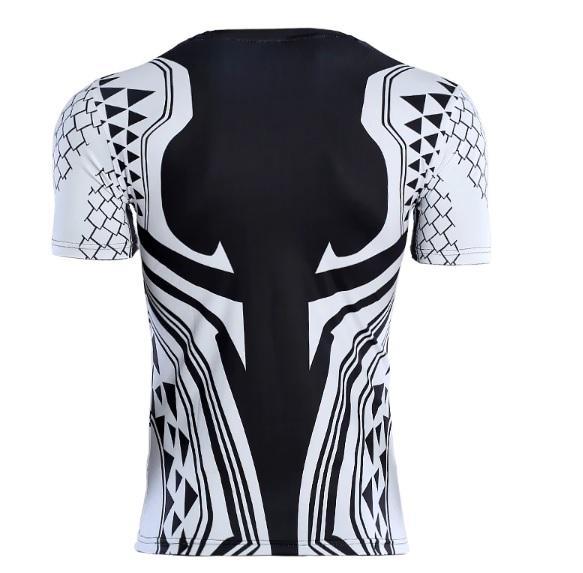 Aquaman 'Light Tattoo' Short Sleeve Compression Rash Guard