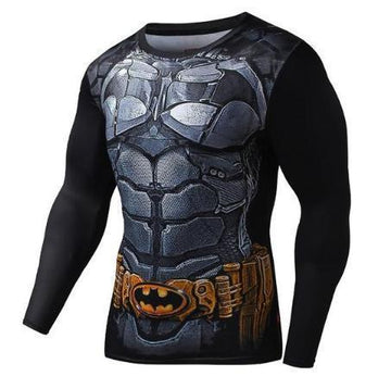 Compression Long Sleeve Rash Guard Batman Batman Inc Arkham Asylum