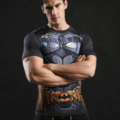 Batman 'Batman, Inc' Compression Short Sleeve Rash Guard