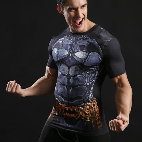 Batman 'Batman, Inc' Compression Short Sleeve Rash Guard
