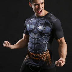 Batman 'Batman, Inc' Compression Short Sleeve Rash Guard