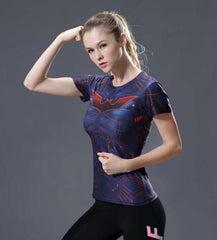 Batman Beyond Women's Animated Short Sleeve Rash Guard