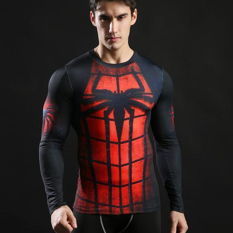 Spiderman "Black" Compression Long Sleeve Rashguard-RashGuardStore