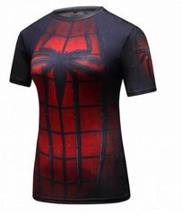 Spiderman "Black" Women's Compression Rashguard-RashGuardStore