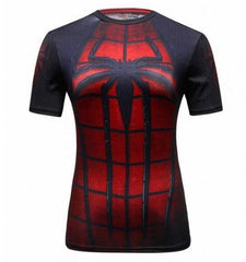 Spiderman "Black" Women's Compression Rashguard-RashGuardStore