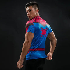 Spiderman "Classic" Compression Short Sleeve Rashguard-RashGuardStore
