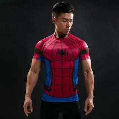 Spiderman "Classic" Compression Short Sleeve Rashguard-RashGuardStore